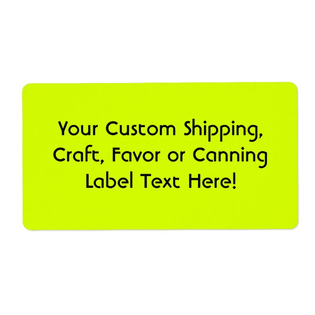 Étiquette Jaune néon, haute visibilité (Devant)