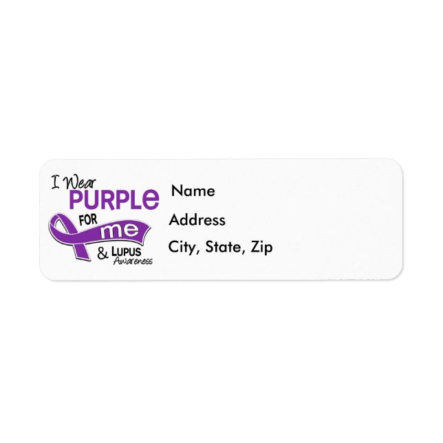 Étiquette Je Porte Du Violet Pour Moi 42 Lupus (Devant)