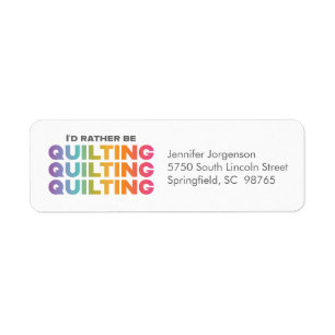 Étiquette Je préfère étouffer Rainbow Ombre Letters Étiq