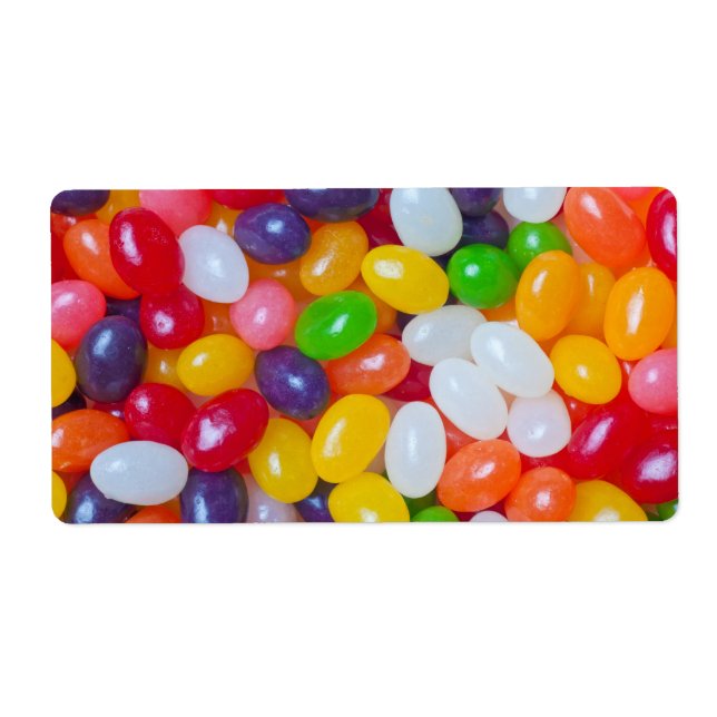 Étiquette Jellybeans Arrière - plan - Jelly Beans de Pâques (Devant)