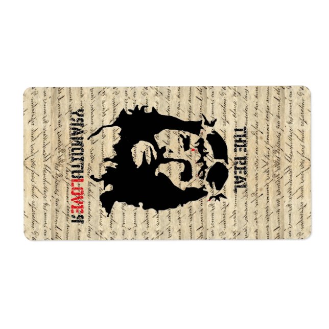 Étiquette Jésus-Christ révolutionnaire (Devant)