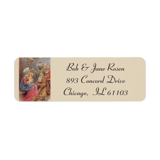 Étiquette Jésus Marie Joseph Fleurs de gérants de la Nativit (Devant)