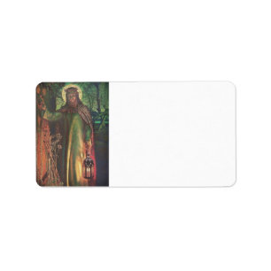 Étiquette Jésus se tient à la porte et frappe