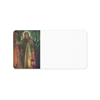 Étiquette Jésus se tient à la porte et frappe