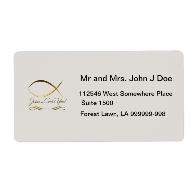 Étiquette Jésus t'aime (Devant)