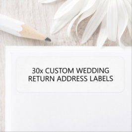 Étiquette Jeu moderne de 30 mariage personnalisé Adresse de 