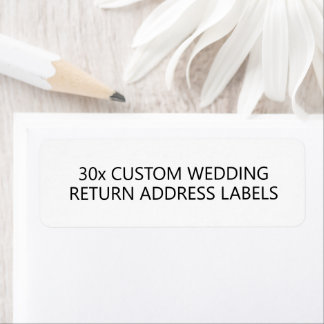 Étiquette Jeu moderne de 30 mariage personnalisé Adresse de 