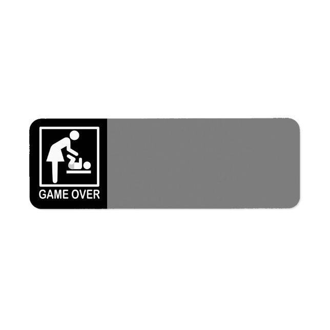 Étiquette Jeu sur maman Signal humoristique (Devant)