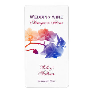 Étiquette jeune personnalisé par vin de mariage