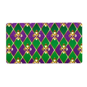Étiquette Jewelry Background Mardi Gras