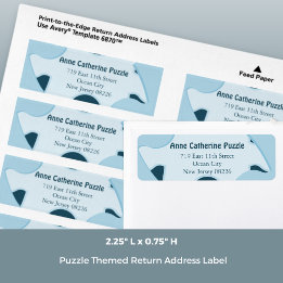 Étiquette Jigsaw Puzzle Kids Birthday Party Return Address