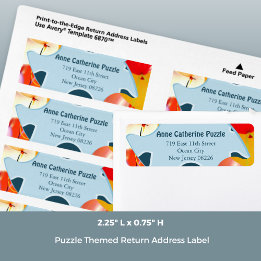 Étiquette Jigsaw Puzzle Kids Birthday Party Return Address