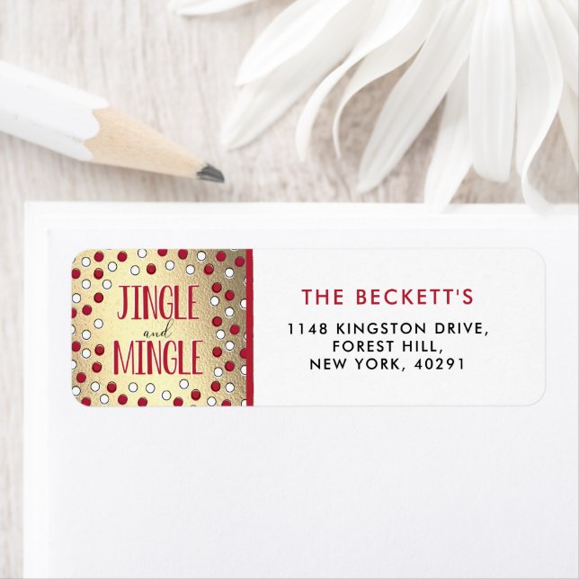 Étiquette Jingle & Mingle Modern Holiday Party (En situation)