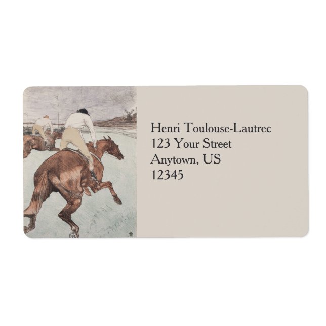 Étiquette Jockey par Henri de Toulouse-Lautrec (Devant)