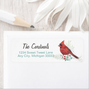 Étiquette Joli Art Cardinal Rouge