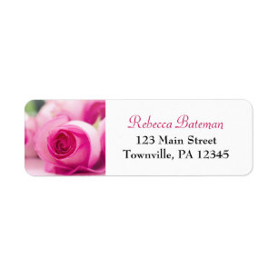 Étiquette Joli en rose Roses