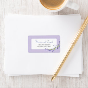 Étiquette Joli en violet   Adresse RSVP