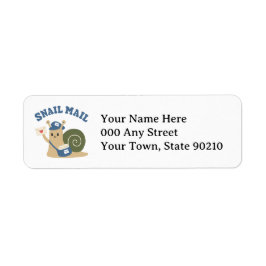 Étiquette Joli facteur de courrier escargot