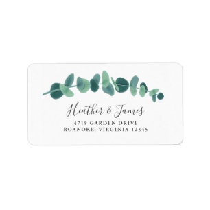 Étiquette Joli Mariage Eucalyptus
