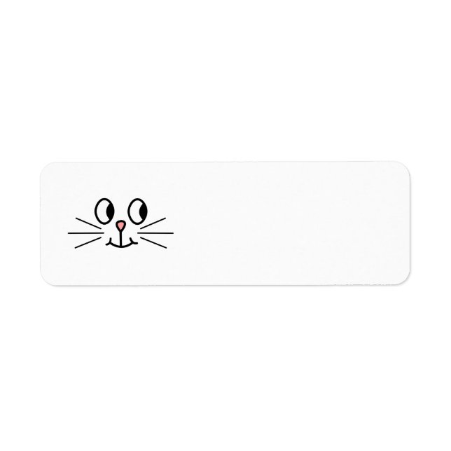 Étiquette Joli Visage De Chat. (Devant)