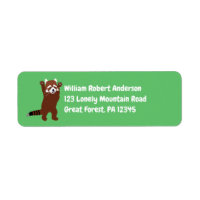 Jolie Red Panda Green Adresse de retour