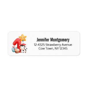 Étiquette Jolie vache 1er anniversaire