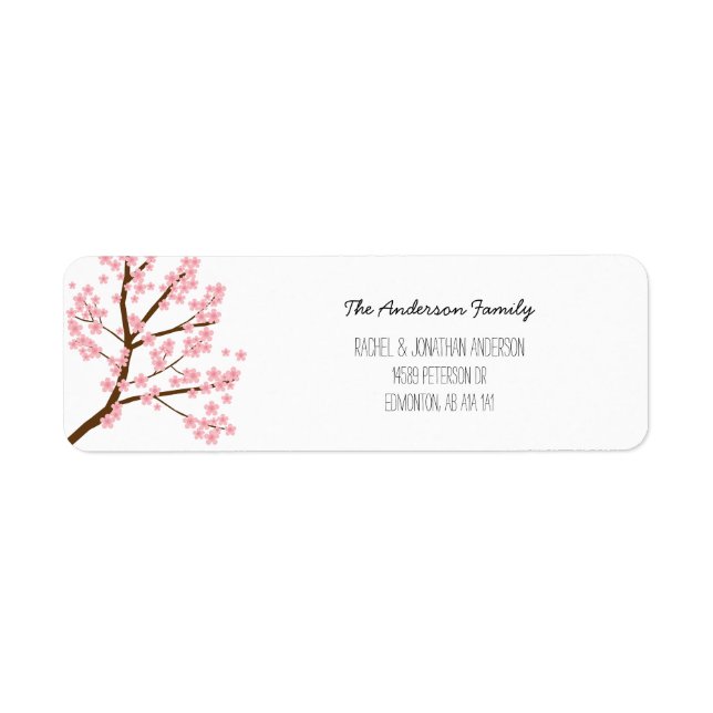 Étiquette Jolies fleurs de cerisiers Sakura Arbre Nous avons (Devant)