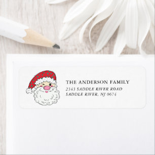 Étiquette Jolly Fun Père Noël Adresse de retour