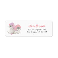 Jote Rose Twin Kitty Cats Adresse de retour