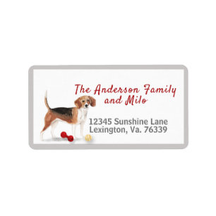 Étiquette Jouets Beagles mignons Accueil Adresse de retour