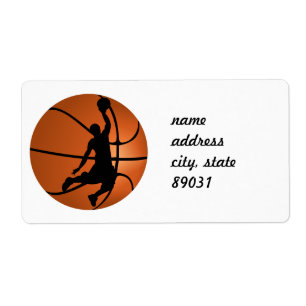 Étiquette Joueur de basket-ball Slam Dunk