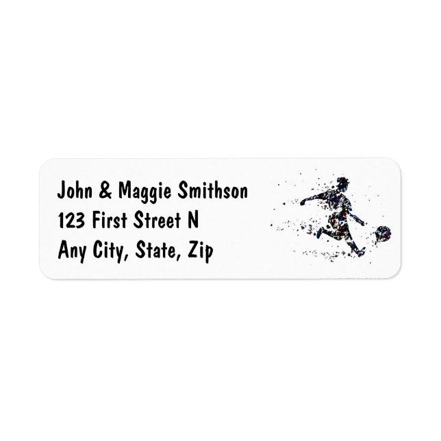 Étiquette Joueur de football personnalisé Sport (Devant)