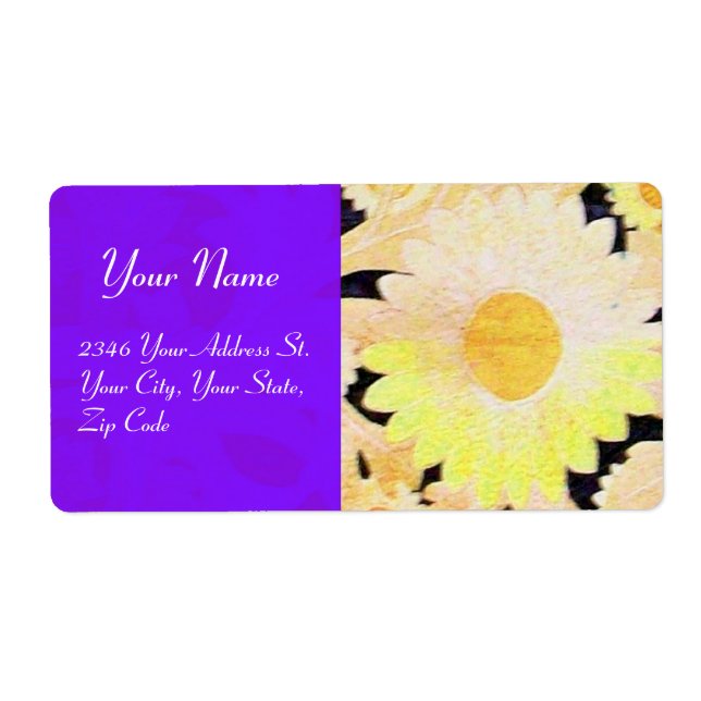 Étiquette JOUR, bleu jaune noir (Devant)