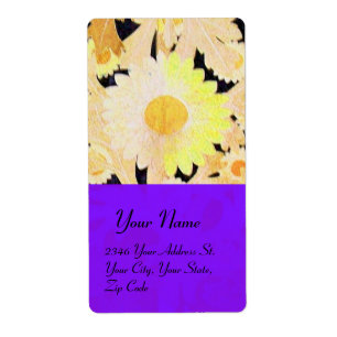 Étiquette JOUR, bleu jaune noir