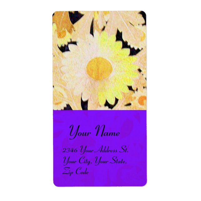 Étiquette JOUR, bleu jaune noir (Devant)