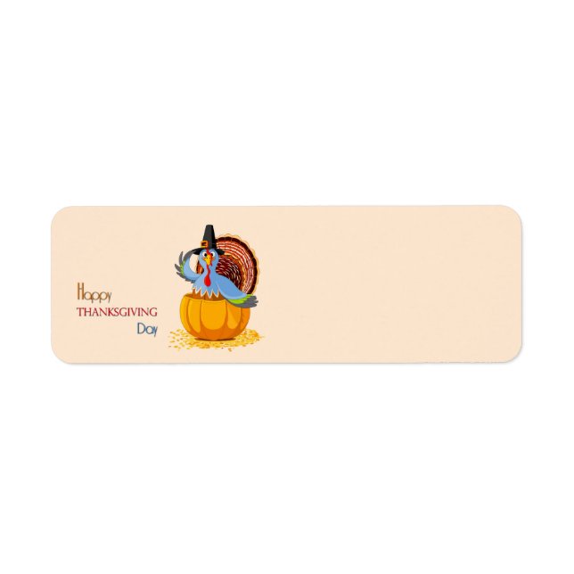 Étiquette Jour du bon thanksgiving Turquie (Devant)
