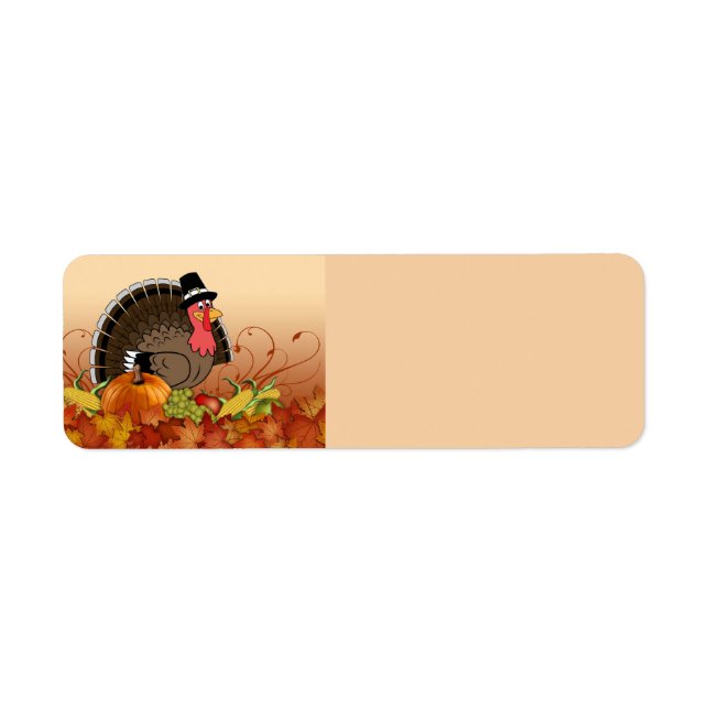 Étiquette Jour du bon thanksgiving Turquie (Devant)