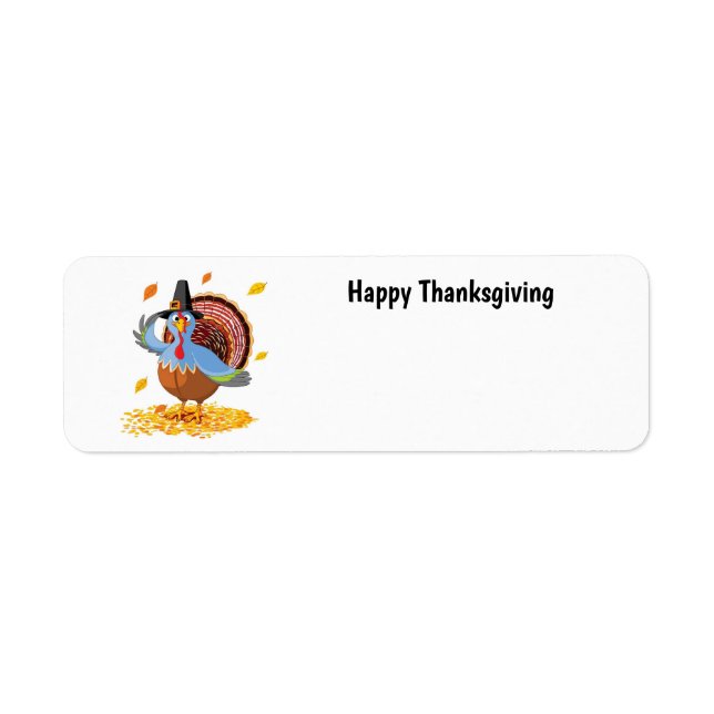 Étiquette Jour du bon thanksgiving Turquie (Devant)