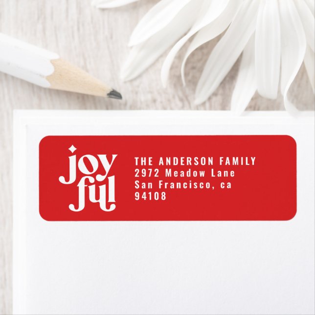 Étiquette jour férié de noël minimal moderne (En situation)