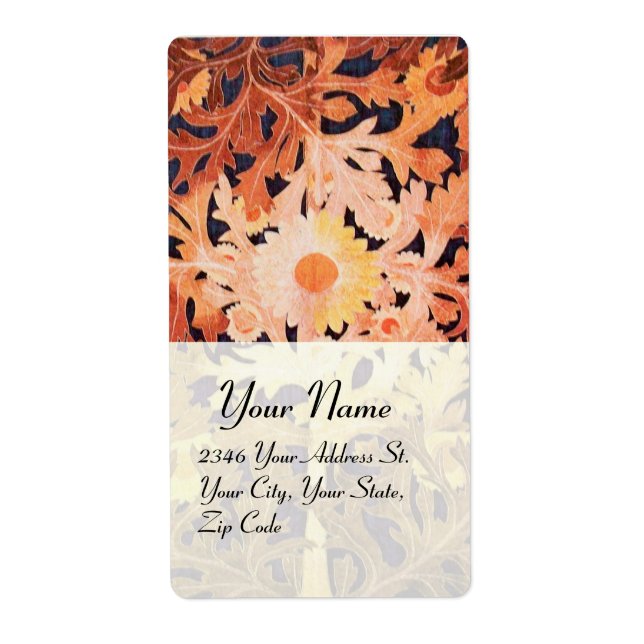 Étiquette JOUR, noir brun rouge (Devant)