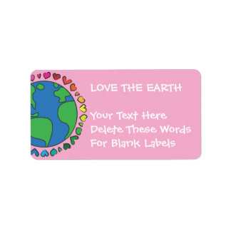 Étiquette Journée de la Terre Mère Sauver la Planète Cœur Ar