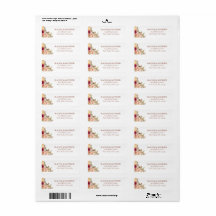Jovely Terracotta Aquarelle Florale Adresse de ret