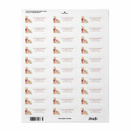 Étiquette Jovely Terracotta Aquarelle Florale Adresse de ret