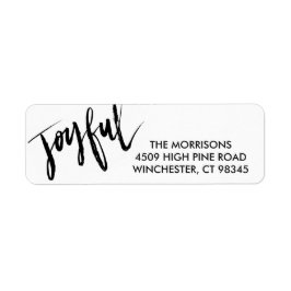 Étiquette Joyeuse lettre main Holiday Simple Adresse de reto