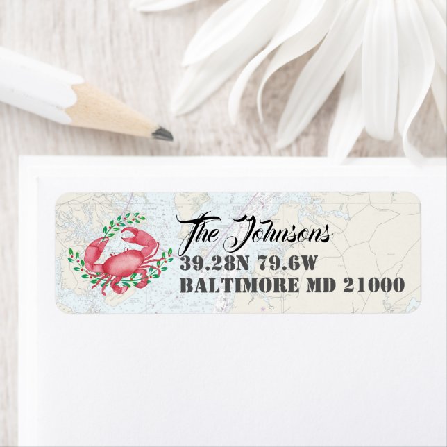 Étiquette Joyeuses vacances nautiques de Baltimore (En situation)