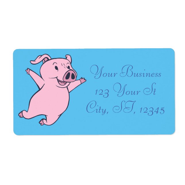 Étiquette Joyeux Cochon rose Sauter Thunder_Cove (Devant)