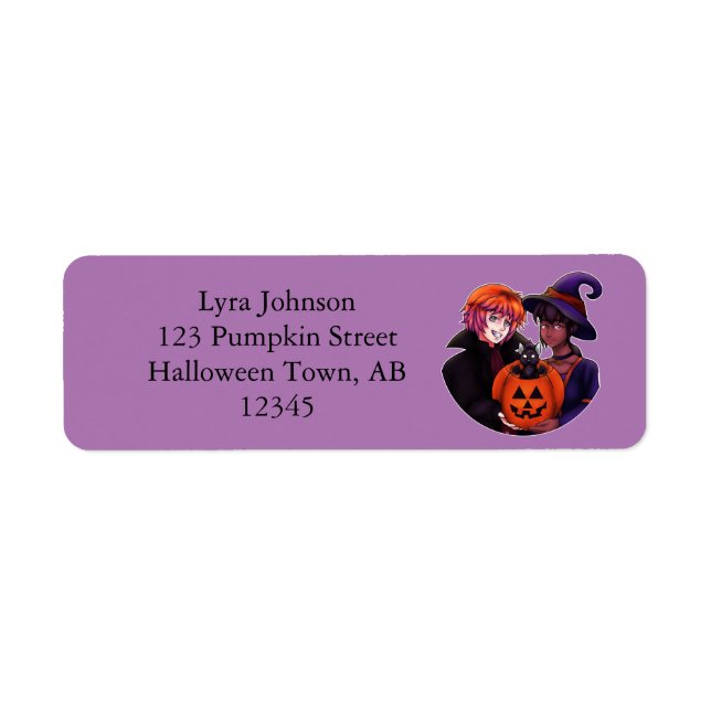 Étiquette Joyeux costumes d'Halloween (Devant)