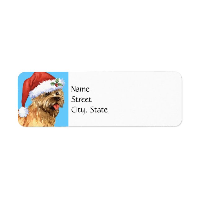 Étiquette Joyeux Howlidays Cairn Terrier (Devant)