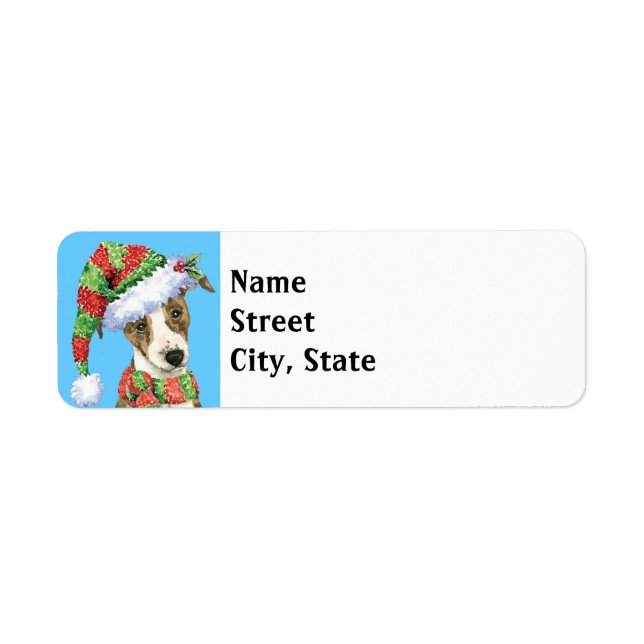 Étiquette Joyeux Howlidays Whippet (Devant)