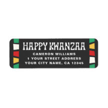 Joyeux Kwanzaa mosaïque africaine adresse de retou